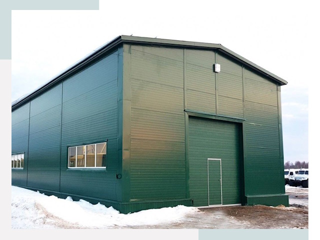 Двускатные ангары в Чебоксарах